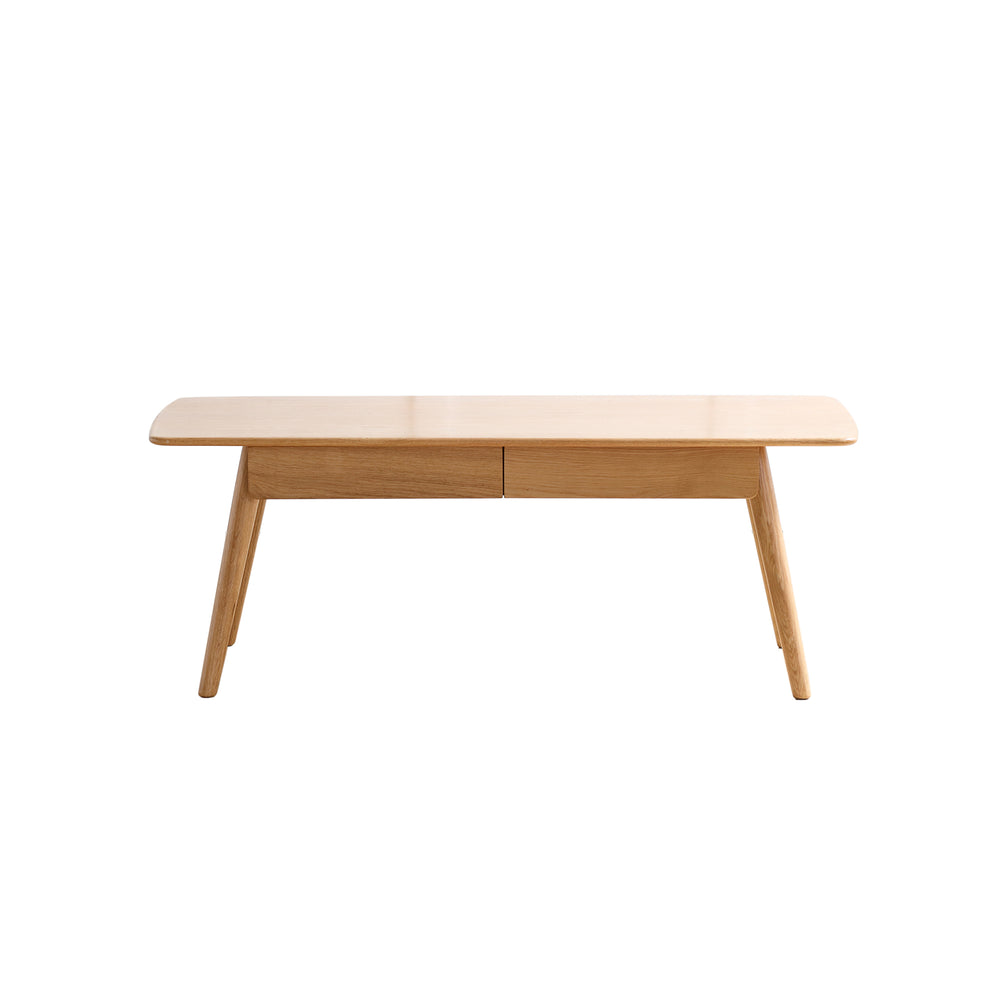 Center table Low Table 100% solid wood Top plate Desk Coffee table Width 120 x Depth 56 x Height 45 cm Study desk Work from home Easy to assemble Natural wood with storage shelf Natural writing desk