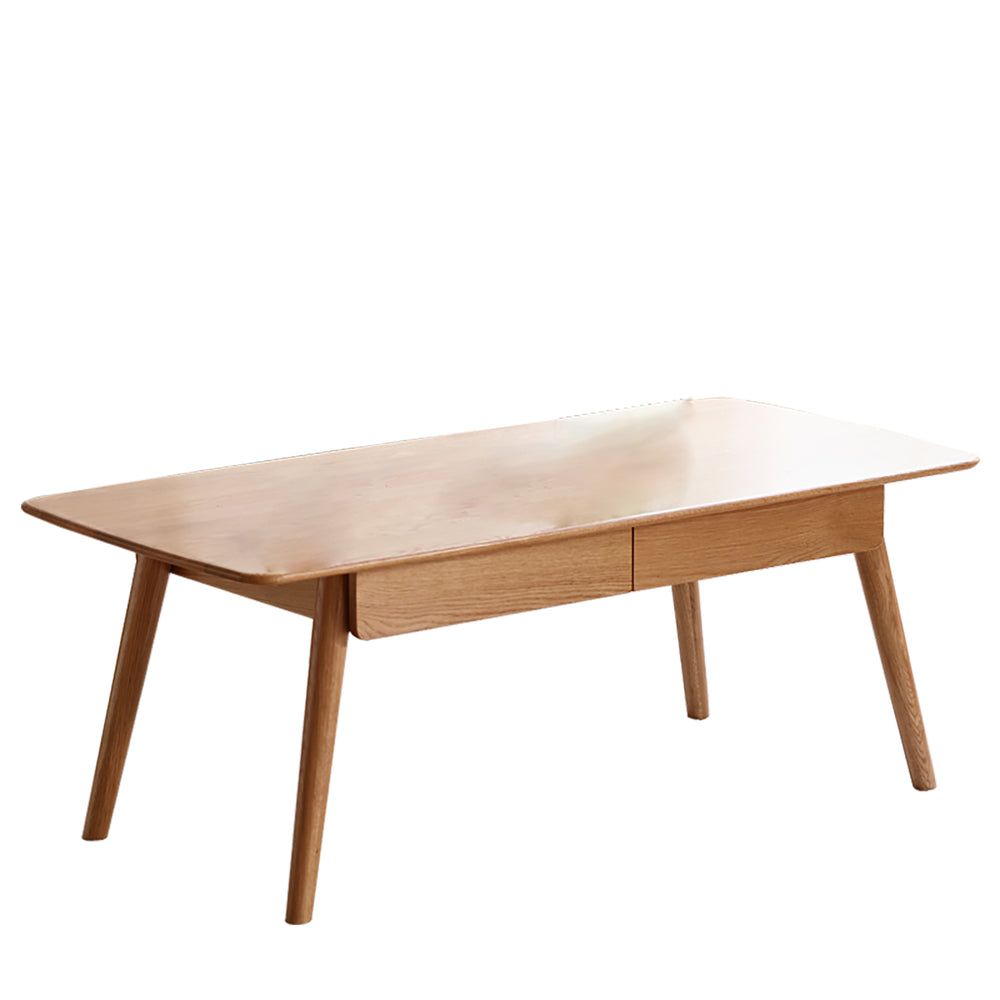 Center table Low Table 100% solid wood Top plate Desk Coffee table Width 120 x Depth 56 x Height 45 cm Study desk Work from home Easy to assemble Natural wood with storage shelf Natural writing desk