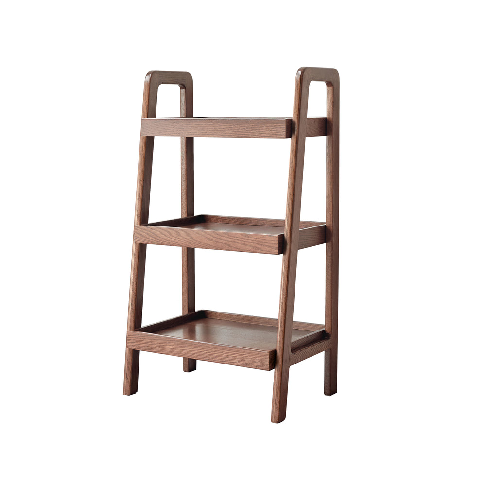 Walnut Color Oak Storage Bench, 3-Tier Beech Wood Shoe Rack for Entryway, Premium Storage Organizer for Bathroom, Living Room, Bedroom, Hallway, Patio, Kitchen