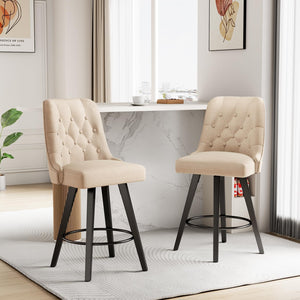 26" Swivel Counter Height Bar Stools with Backs