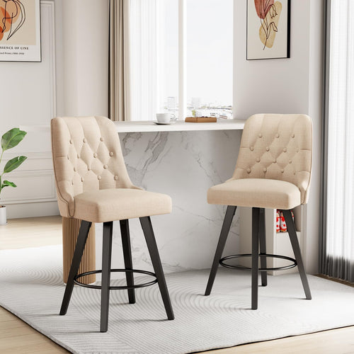 26" Swivel Counter Height Bar Stools with Backs