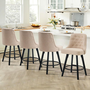 26" Swivel Counter Height Bar Stools with Backs