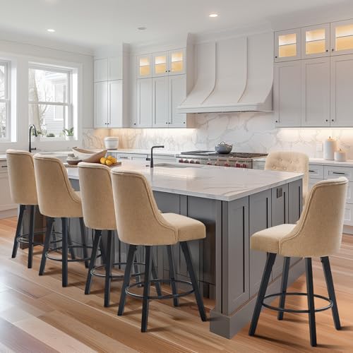 26" Swivel Counter Height Bar Stools with Backs