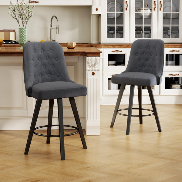 26" Swivel Counter Height Bar Stools with Backs