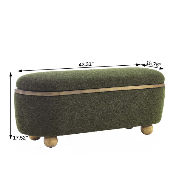 Modern Storage Ottoman Bench Upholstered Seating with Storage